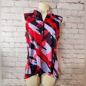 Terry Cycling Breakaway Sleeveless Cycling Half Zip Jersey Rear Pockets Large 80